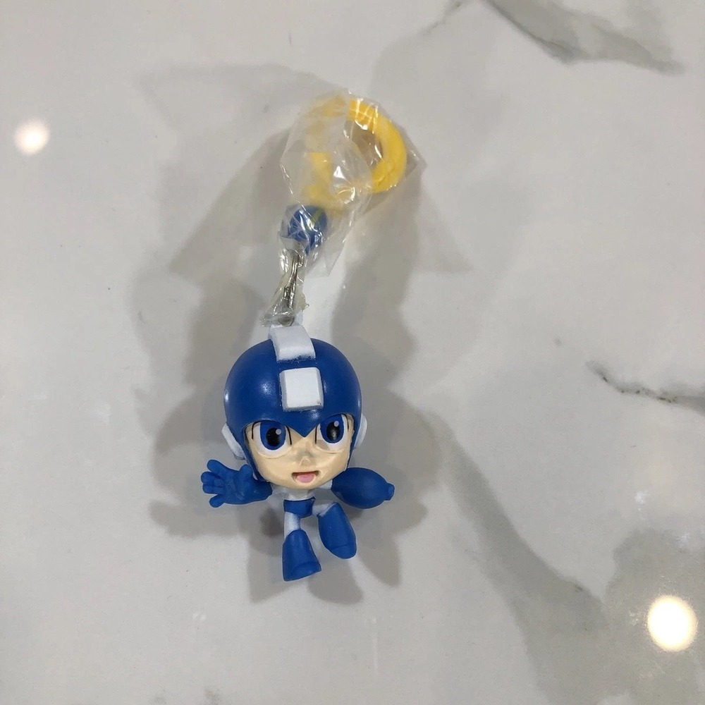 Mega Man Capcom Keychain Figure Rockman Blue Character Keyring